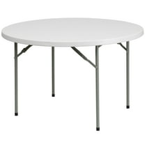 Flash Furniture Kathryn 4' Round Plastic Event Folding Table, White
