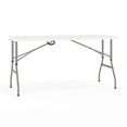thumbnail image 1 of Flash Furniture Kathryn 5' Rectangular Adjustable Plastic Folding Event Table with Handle, White, 1 of 16