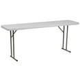 thumbnail image 1 of Flash Furniture Kathryn 6-Foot Granite White Plastic Folding Training Table, 1 of 16
