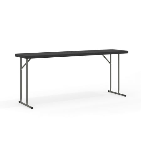 Flash Furniture Kathryn 6' Rectangular Plastic Folding Training Table, Black