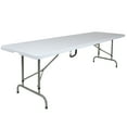 thumbnail image 1 of Flash Furniture Kathryn 8' Rectangular Adjustable Plastic Folding Event Table with Handle, White, 1 of 9