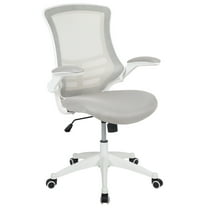 Flash Furniture Kelista Ergonomic Mesh Mid-Back Swivel Office Chair with Flip-Up Armrests, Gray