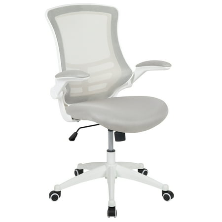 Flash Furniture Kelista Ergonomic Mesh Office Chair – Adjustable Lumbar, Swivel & Flip-Up Armrests