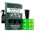 thumbnail image 1 of Flash Furniture Locking Dog Waste Bag Dispenser with Glow in the Dark Sign, Hand Sanitizer Bottle and Rain Guard - 600 Roll Bags Included, 1 of 2