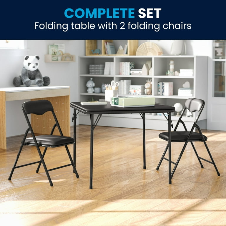 Flash Furniture Youth 3-Piece Folding Square Activity Table and