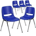 thumbnail image 1 of Flash Furniture Kids Plastic/Chrome Stacking Chair (5 Pack), Navy Plastic/Chrome Frame, 1 of 2