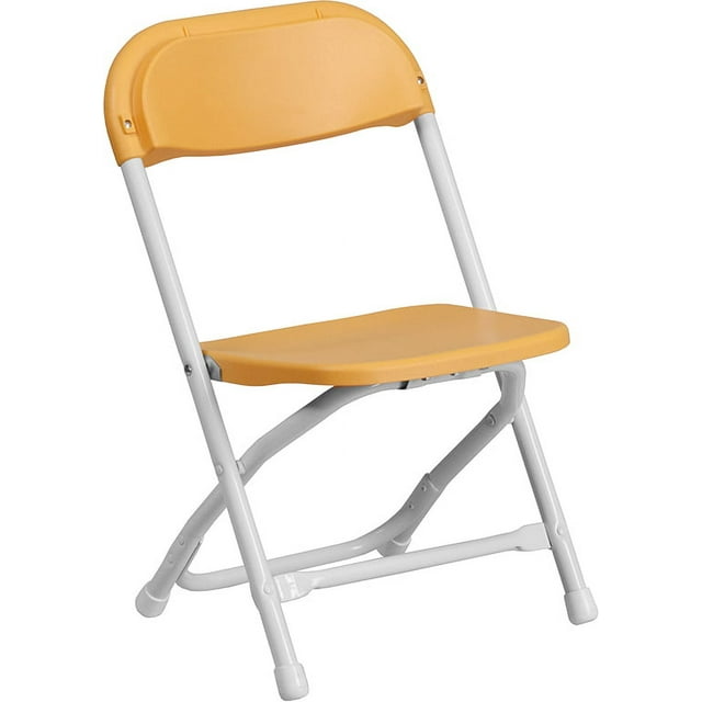 Flash Furniture Kids Yellow Plastic Folding Chair [Y-KID-YL-GG]