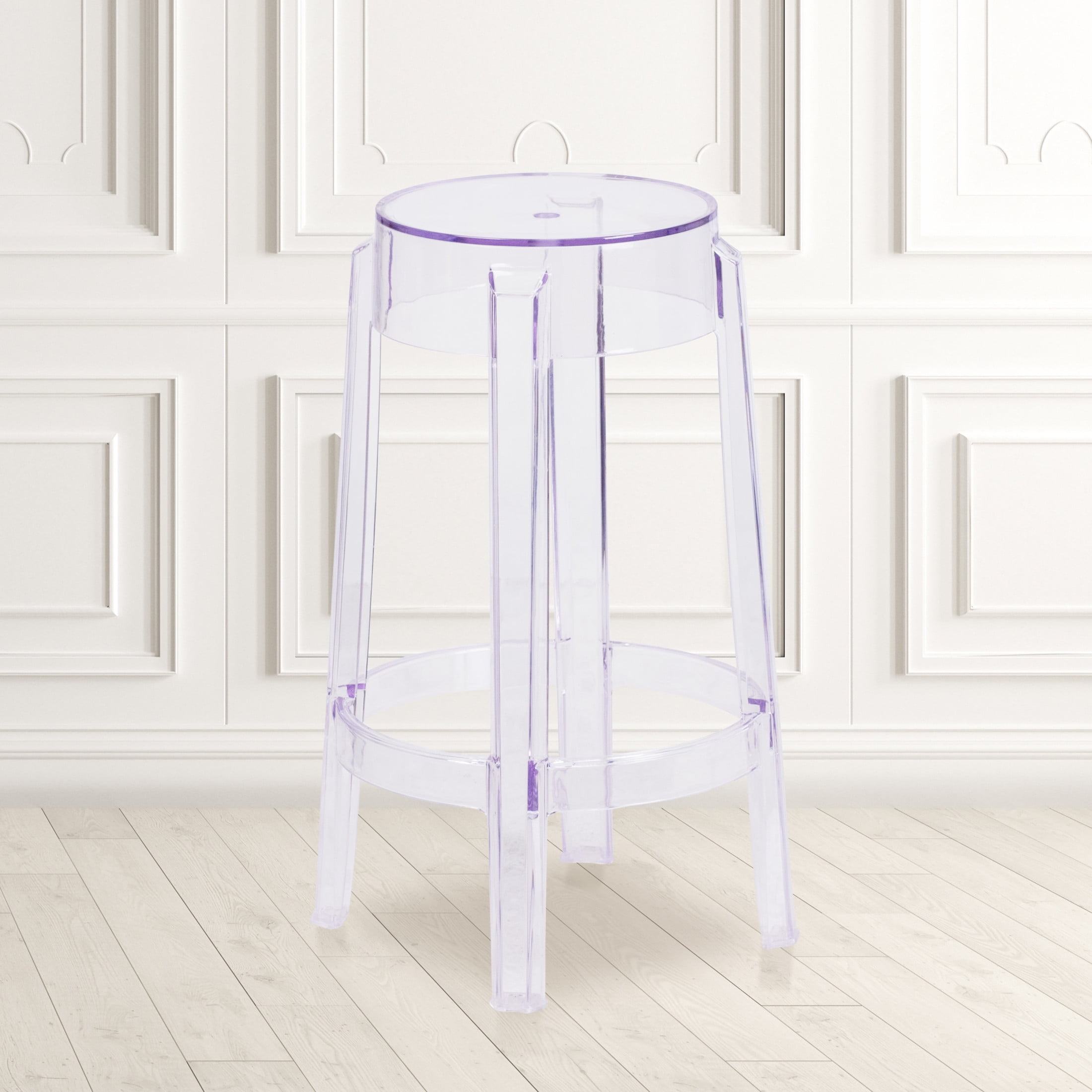 Elevate 25.75'' Clear Acrylic Backless Counter Height Stool