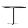 thumbnail image 1 of Flash Furniture Lark Outdoor Patio Bistro Dining Table with Faux Gray Wash Teak Poly Slats, 30" Square, 1 of 12