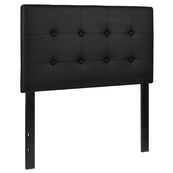 Flash Furniture Lennox Tufted Upholstered Headboard, Black, Twin