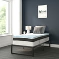thumbnail image 1 of Flash Furniture Leo 14 Inch Metal Platform Bed Frame with 12 Inch Pocket Spring Mattress in a Box and 2 Inch Cool Gel Memory Foam Topper - Twin, 1 of 14