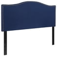 thumbnail image 1 of Flash Furniture Lexington Upholstered Full Size Headboard with Accent Nail Trim in Navy Fabric, 1 of 7