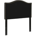 thumbnail image 1 of Flash Furniture Lexington Upholstered Twin Size Headboard with Accent Nail Trim in Black Fabric, 1 of 7