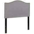 thumbnail image 1 of Flash Furniture Lexington Upholstered Twin Size Headboard with Accent Nail Trim in Light Gray Fabric, 1 of 7