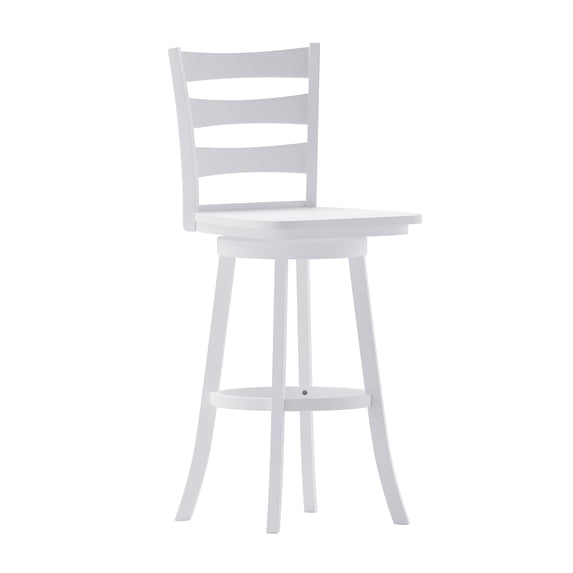 Flash Furniture Liesel Classic Solid Wood Ladder Back Barstool Antique White Wash (ESUN31WS29WH)