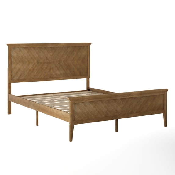Flash Furniture Fiona Platform Bed Frame Queen Light Brown (MG090029QBAOAK)
