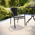 thumbnail image 1 of Flash Furniture Commercial Grade Black Rattan Indoor-Outdoor Restaurant Stack Chair, 1 of 12