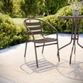 thumbnail image 1 of Flash Furniture Bronze Metal Restaurant Stack Chair with Metal Slats, 1 of 13