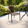 thumbnail image 1 of Flash Furniture Commercial Grade Medium Brown Rattan Indoor-Outdoor Restaurant Stack Chair, 1 of 12