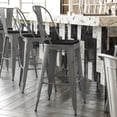 thumbnail image 1 of Flash Furniture Lincoln 24"H Slat Back Bar Stool, Black, 1 of 13