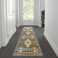 thumbnail image 1 of Flash Furniture Lodi Rectangular Southwestern Beige, Blue Area Rug, 2' x 7', 1 of 6