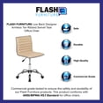 thumbnail image 1 of Flash Furniture Low Back Designer Armless Tan Ribbed Swivel Task Office Chair, 1 of 5