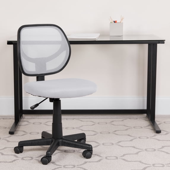 Flash Furniture Low Back White Mesh Swivel Task Office Chair