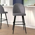 thumbnail image 1 of Flash Furniture Lyla 25.5"H Square Adjustable Mid Back Barstool, Gray, 1 of 12