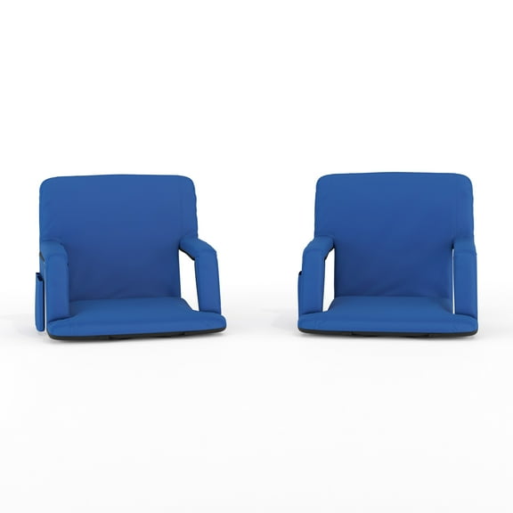 Flash Furniture Malta Fabric Stadium Chair (2 Pack), Blue