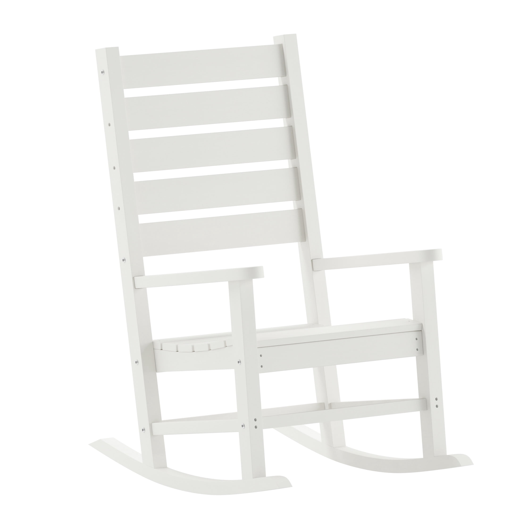 Flash Furniture Manchester Contemporary Rocking Chair, All-Weather HDPE ...
