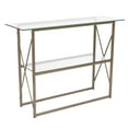 thumbnail image 1 of Flash Furniture Mar Vista Collection Glass Console Table with Matte Gold Frame, 1 of 6
