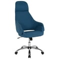 thumbnail image 1 of Flash Furniture Marbella Home and Office Upholstered High Back Chair in Blue Fabric, 1 of 4