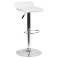 thumbnail image 1 of Flash Furniture Mark Contemporary White Vinyl Adjustable Height Barstool with Quilted Wave Seat and Chrome Base, 1 of 12