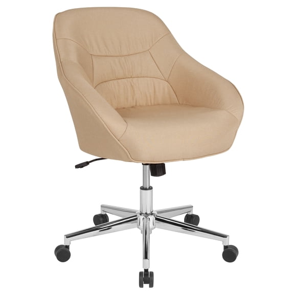 Flash Furniture Marseille Home and Office Upholstered Mid-Back Chair in Beige Fabric
