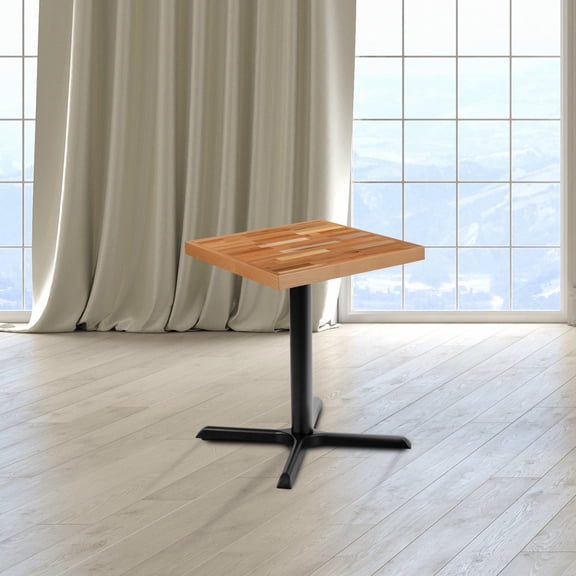 Flash Furniture 24" Square Butcher Block Style Table Top