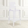 thumbnail image 1 of Flash Furniture McKenna Square Back Ghost Barstool, Transparent, Set of 4, 1 of 14