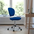thumbnail image 1 of Flash Furniture Mid-Back Blue Mesh Padded Swivel Task Office Chair with Chrome Base, 1 of 13