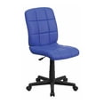 thumbnail image 1 of Flash Furniture Mid-Back Blue Quilted Vinyl Swivel Task Office Chair, 1 of 13