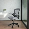 thumbnail image 1 of Flash Furniture Mid-Back Dark Gray Mesh Swivel Ergonomic Task Office Chair with Flip-Up Arms, 1 of 15