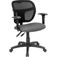 thumbnail image 1 of Flash Furniture Mid-Back Gray Mesh Swivel Task Office Chair with Back Height Adjustment and Adjustable Arms, 1 of 3