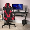 thumbnail image 1 of Flash Furniture X30 Gaming Chair Racing Computer Chair with Reclining Back, Slide-Out Footrest, and Transparent Roller Wheels in Red LeatherSoft, 1 of 4