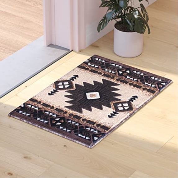 Flash Furniture Mohave Rectangular Southwestern Black, Beige, Brown Area Rug, 2' x 3'