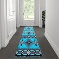 thumbnail image 1 of Flash Furniture Mohave Rectangular Southwestern Black, Grey, Turquoise Area Rug, 2' x 7', 1 of 5