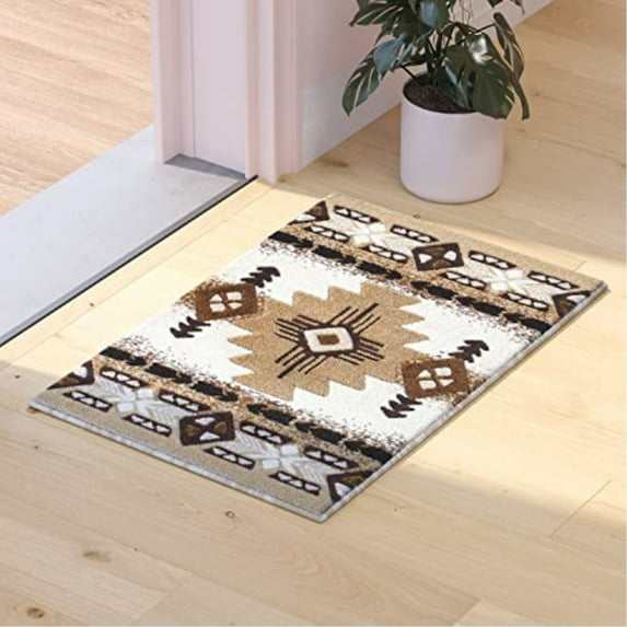 Flash Furniture Mohave Rectangular Southwestern Brown, Beige, Ivory Area Rug, 2' x 3'