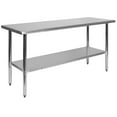 thumbnail image 1 of Flash Furniture NSF Certified Stainless Steel Kitchen Prep and Work Table, 60"W x 24"D x 34.5"H, 1 of 11