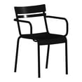 thumbnail image 1 of Flash Furniture Nash Commercial Grade Black Steel Indoor-Outdoor Stackable Chair with 2 Slats and Arms, 1 of 12
