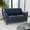 thumbnail image 1 of Flash Furniture Navy LeatherSoft Loveseat, 1 of 9