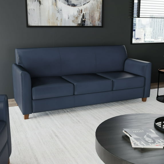 Flash Furniture Navy LeatherSoft Sofa