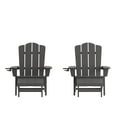 thumbnail image 1 of Flash Furniture Newport Adirondack Chair with Pull Out Ottoman Gray 2/Pack (2LEHMP1044110GY), 1 of 9