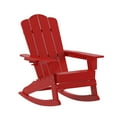 thumbnail image 1 of Flash Furniture Newport Adirondack Rocking Chair with Cup Holder Red (LEHMP104431RD), 1 of 9